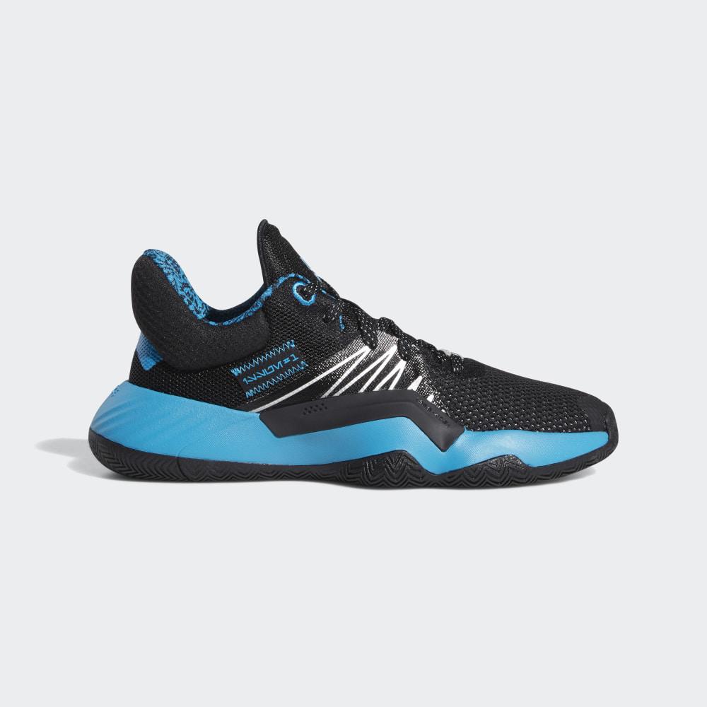 Adidas Boys' D.O.N. Issue #1 Star Wars Lightsaber Basketball Shoes Black/Light Turquoise/Silver Meta